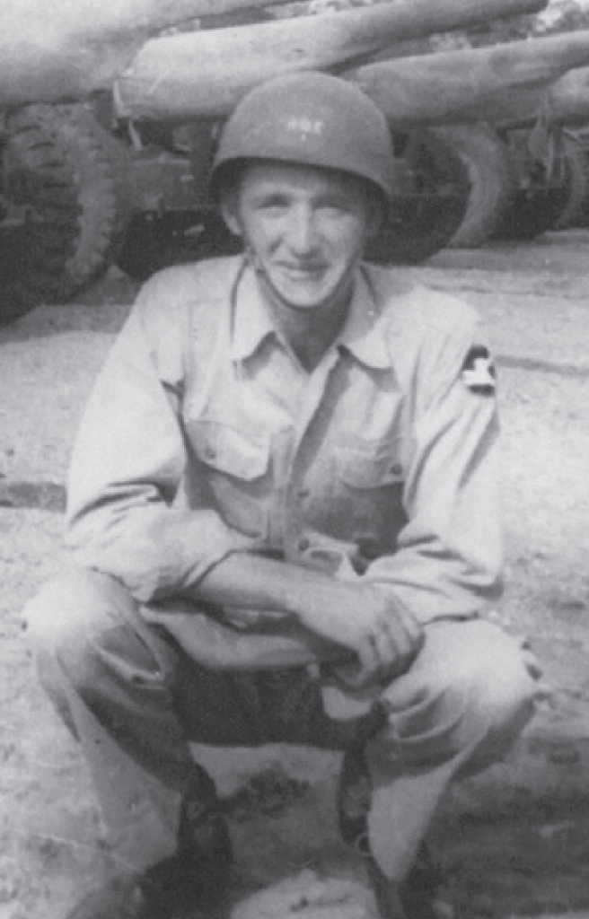 image of Francis Roe squatting