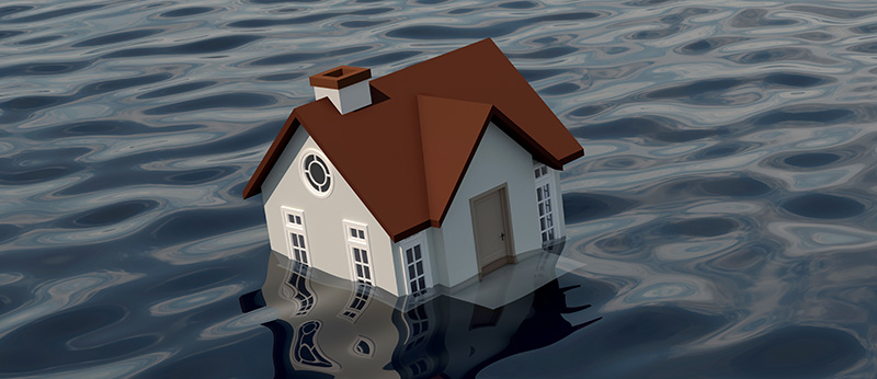 computer generated image of house in the water