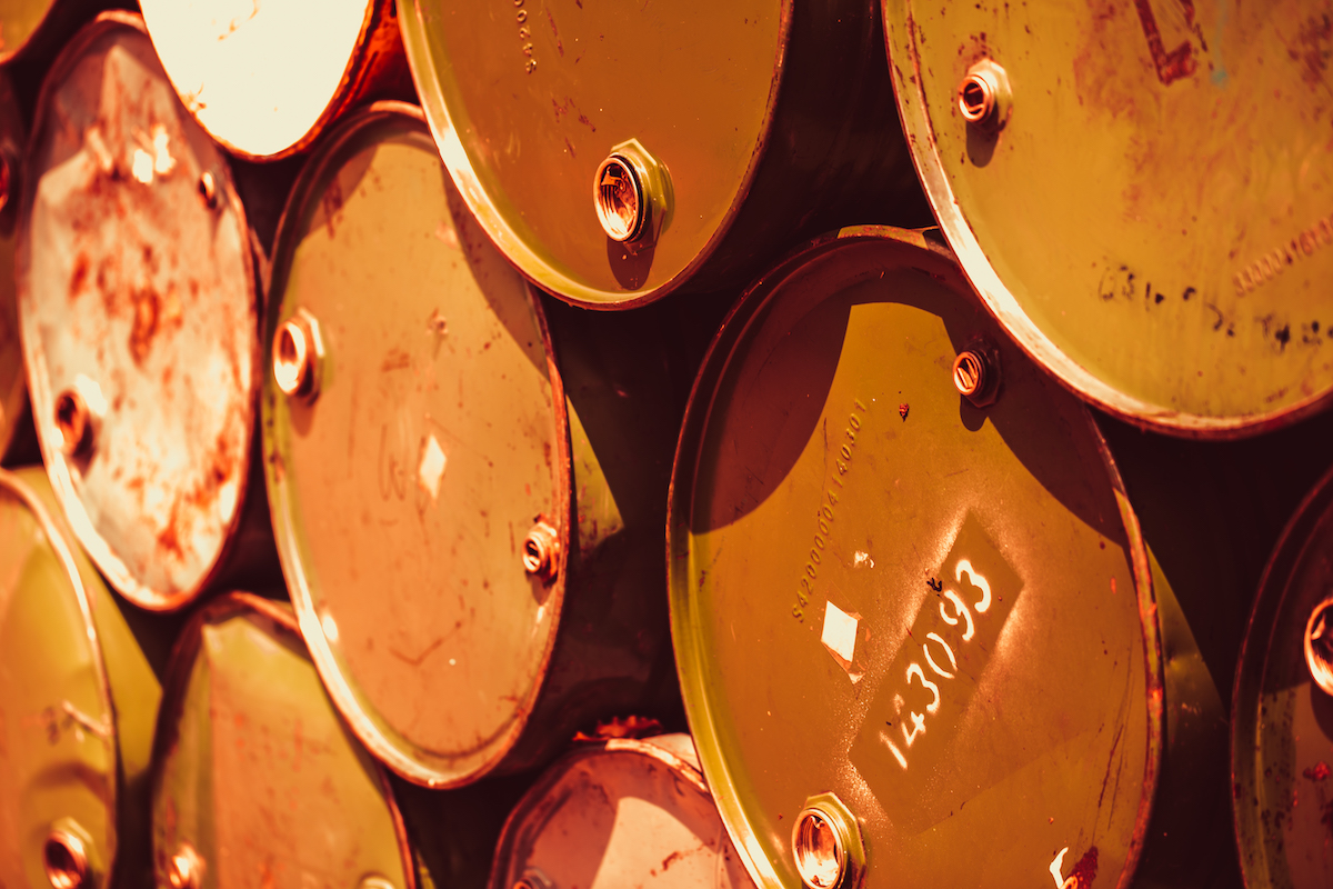 matal rust steel barrels toxic waste transportat pollution chemical acid environmental destruction concept